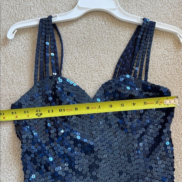 Cache Midnight Blue Sequin Gown - Picture 6 of 7